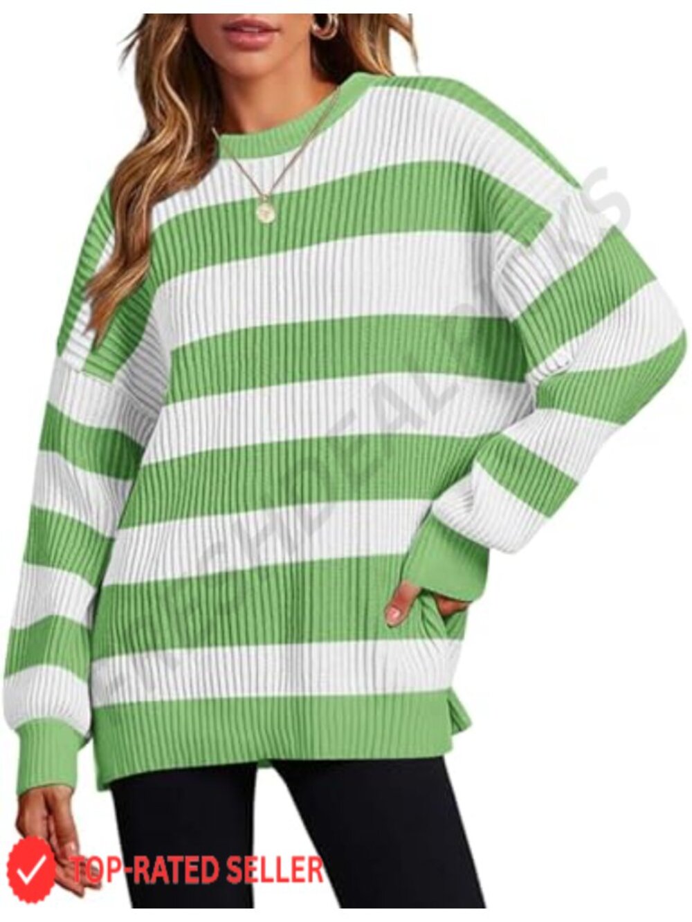Womens Lightweight Knit Pullover Sweater Crew Neck Long Sleeve Rib Knit Blouse